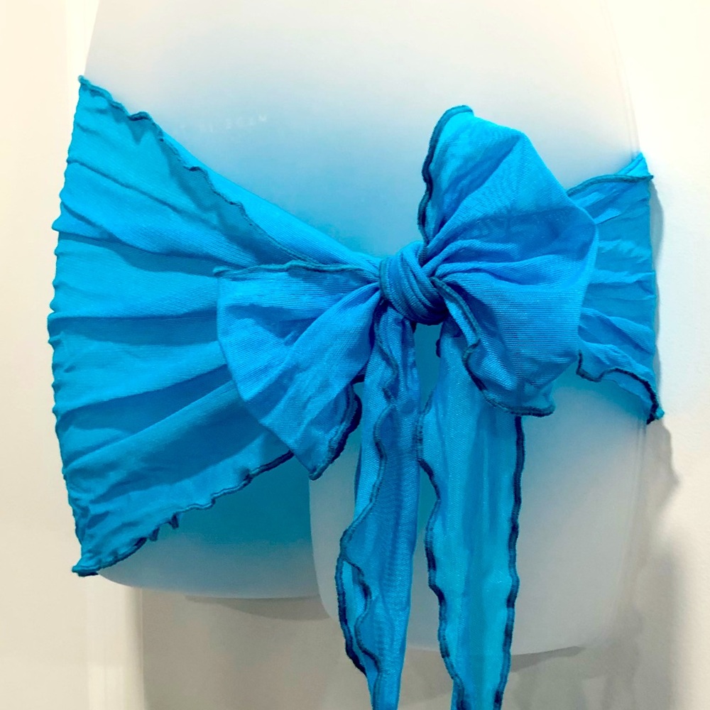 Sexy Mesh Sarong Wrap Cover Up - Bright Blue - Body Zone Apparel - Size: OS